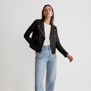 Madewell Washed Leather Motorcycle Jacket